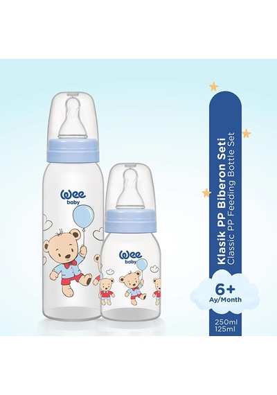Wee Baby 125+250 2'li Pp Biberon Mavi 2 Adet 281