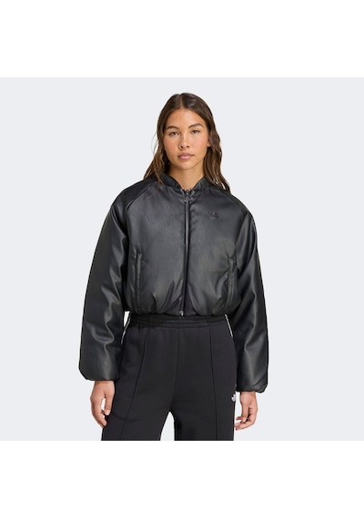Adidas Pleather Bomber Kadın Siyah Ceket Jx5332
