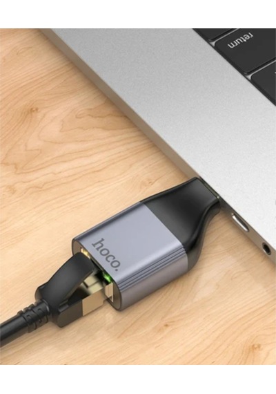 Hoco. Ua35 Type-c To Ethernet Dönüştürücü - Gri Diğer