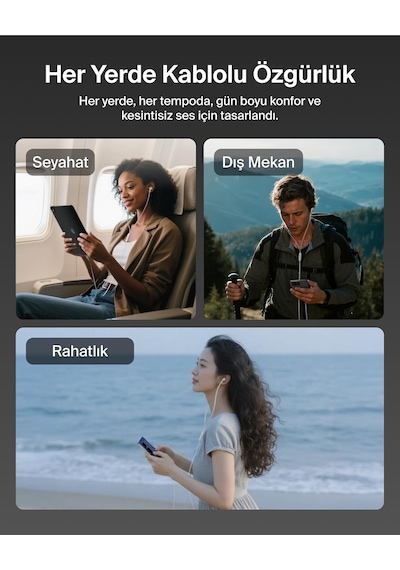 Belkin Soundform Anc Usb-c Bağlantılı, Mikrofonlu Kulakiçi Kablolu Kulaklık, Beyaz