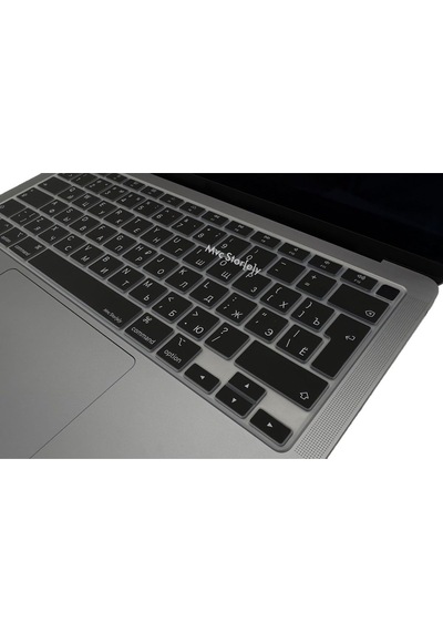 Klavye Koruyucu Ince Silikon Rusça Sticker Baskılı Uk-ters L Enter Tipi Air M1 13ınç A2337 A2179 Id Uyumlu Kaymaz Y