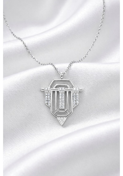 Çekirdekjewelry 925 Ayar Gümüş Zirkon Taşlı Modern Geometrik Kolye Parlak Taş Detaylı Şık Kadın Kolye Gümüş Çekirdekjewelry 925 Ayar Gümüş Zirkon Taşlı Modern Geometrik Kolye Parlak Taş Detaylı Şık Kadın Kolye Gümüş