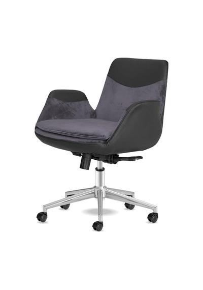 Storm Ofis Sandalyesi Krom Ayaklı Ergonomik Çalışma Koltuğu Dayanıklı Kumaş Füme Diğer