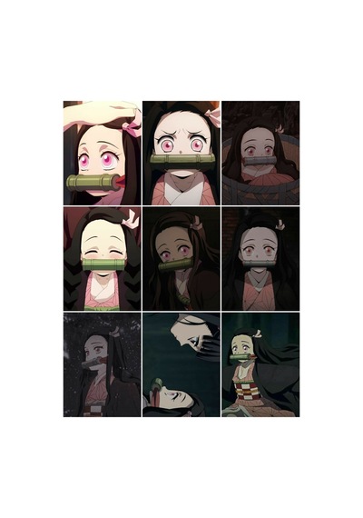 Nezuko Desenli Tasarım 9 Lu Fotokart Seti