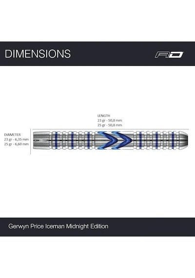 Red Dragon Gerwyn Price Midnight Edition % 90 Tungsten Çelik Uçlu Dart Oku