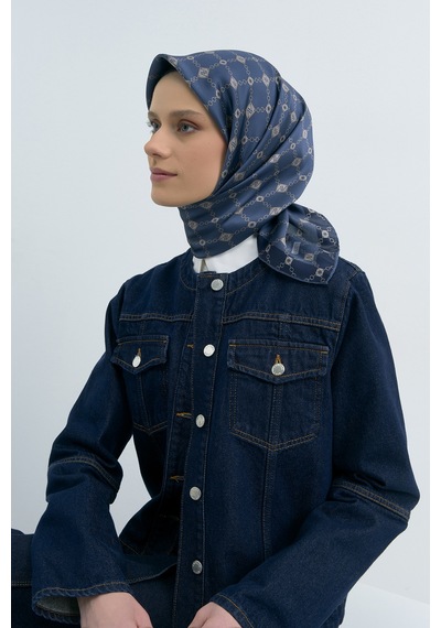 Armine Saf İpek Sura Eşarp-2026 İlkbahar-yaz- 953000d Lacivert