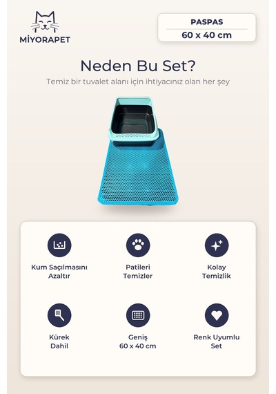 Açık Kedi Tuvaleti Paspas Kürek-yeşil