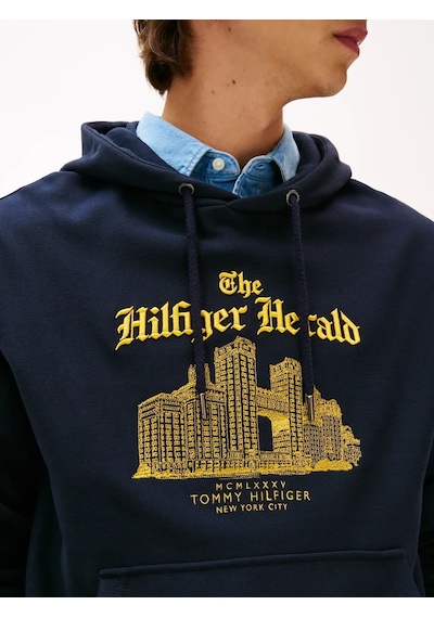 Tommy Hilfiger Herald Skylıne Hoody, Dw5 Lacivert Erkek Hoodie