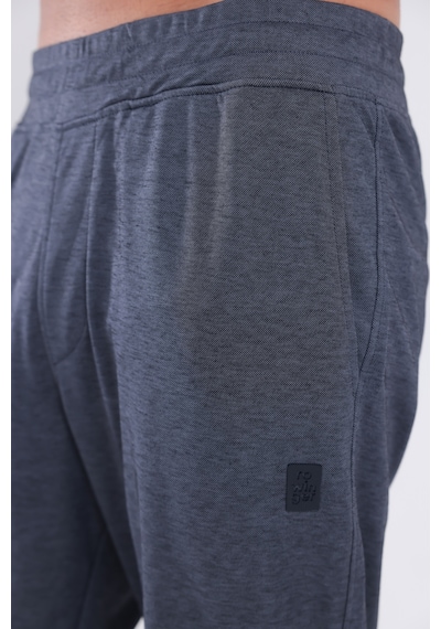 Rowinger Premium Merserize Kumaş Logolu Lastikli Paça Jogger Erkek Eşofman Altı Navyblue