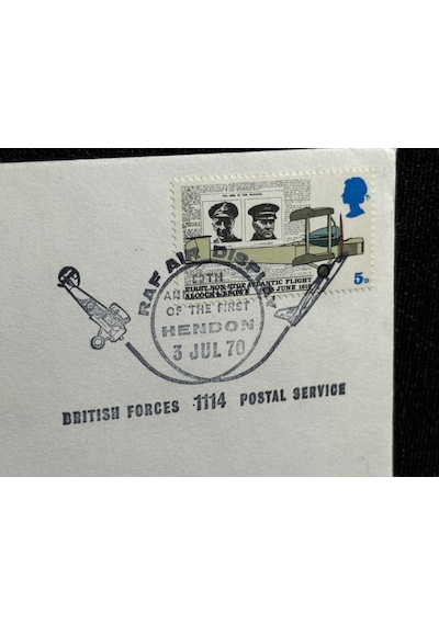1970 İngiltere Kraliyet Hava Kuvvetleri Royal Air Force Fdc Limited First Raf Air Display At Hendon 1920 Cover