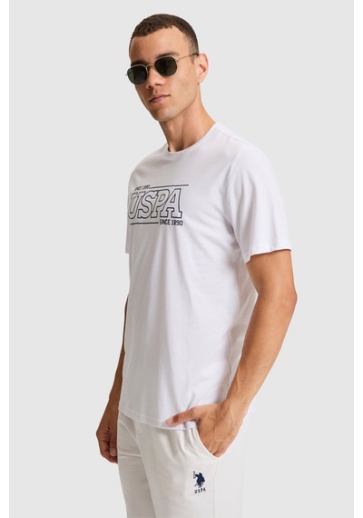 U.s. Polo Assn. Erkek Tişört 50322421-vr013 Beyaz