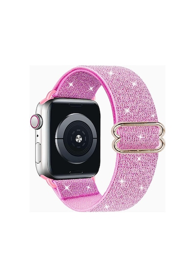 Apple Uyumlu  Watch 8 41 MM Simli Esnek Hasır Örgü Kordon Kayış - KY44-1