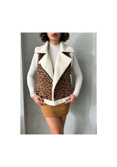 Verymoda Peluş Yelek Vmf1828 Kamel Kahve