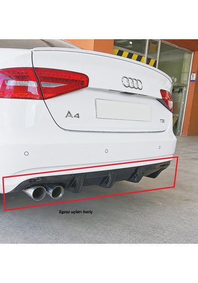 Audi A4 B8 Difüzör - Boyasız - Fiberglass