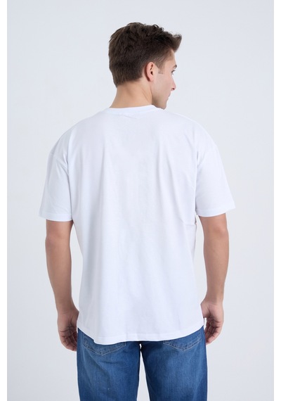 Velvoria Unisex Oversize Basic Beyaz T-shirt