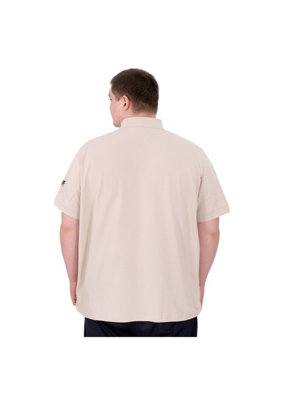 Mode Xl Büyük Beden Erkek T-shirt Pike Polo Yaka U25305 Bej Bej