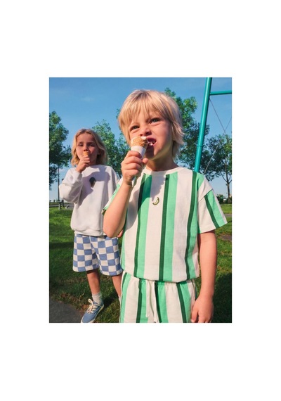 Poala Kids Çizgili Pepper Takım Çok Renkli