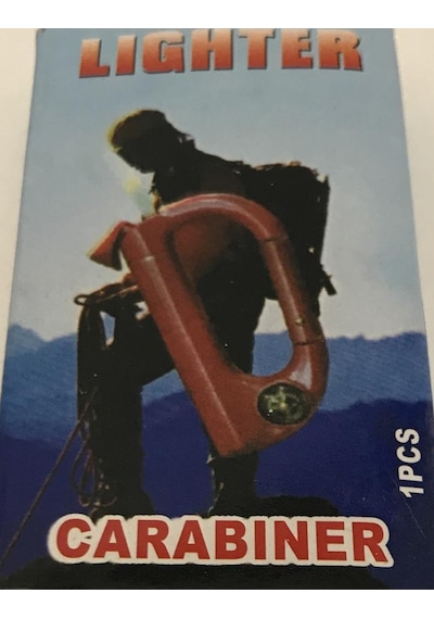 Metal Karabina Carabiner Kamp Anahtarlığı Pusula Çakmak