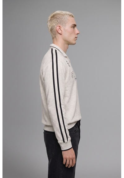 Defacto Boxy Fıt Polo Yaka Baskılı Sweatshırt H4884ax26augr369 Gri-gr369