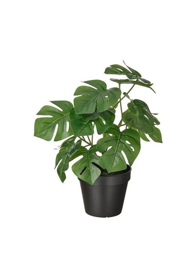 Yapay DeveTabanı Bitkisi MeridyenDukkan 12Cm Monstera Çiçeği İç-Dış Mekana Uygun