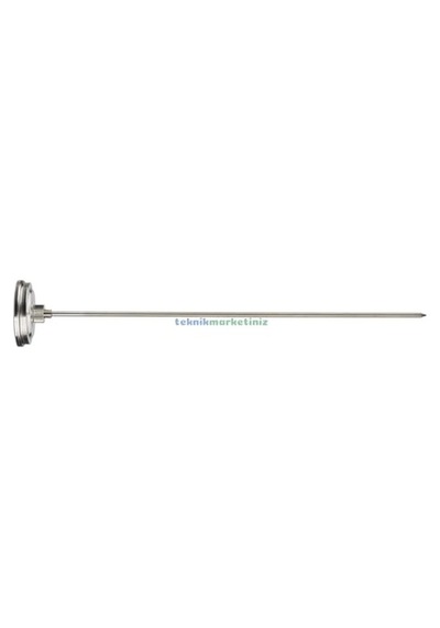 Teknikmarketiniz Ø52mm 0/500 C 30 Cm Dalma Boylu Fırın Termometresi, 30 Cm Problu 500 Derece Bahçe,pizza,pide,ekmek,köy,kara/taş Fırın Isı Gösterge Saati Tfa Dostmann Tm832.14.1035.60