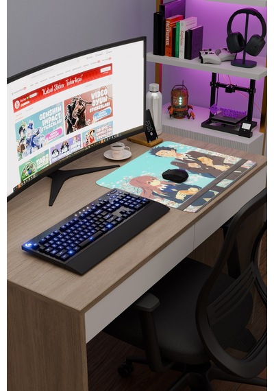 Koe No Katachi Kaymaz Dikişli Kauçuk Oyuncu Mousepad V5 - 48x40 Xl Gaming Mouse Pad Fare Altlığı