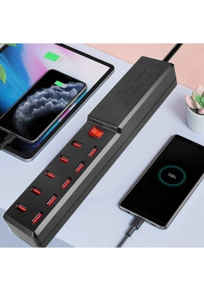 Konyax 10 Portlu Usb Şarj Adaptörü