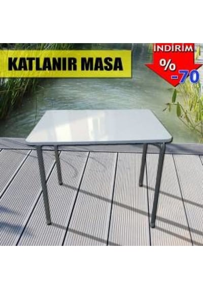 Depolife Depolife Bahçe Balkon Mutfak Masası Katlanır Piknik 60X80 Cm.