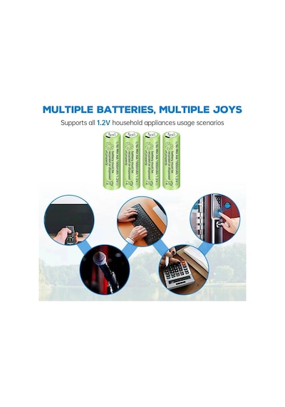 Zenviya21 1800 Mah 1.2v Aa Ni-mh Şarj Edilebilir Pil 12 Adet Zenya785