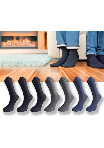 Silk Step 7'li Paket ,düz Desensiz 3 Çift Siyah, 2 Çift Antrasit , 2 Çift İndigo Renk , Erkek Çorabı Siya - Antrasit - Indigo