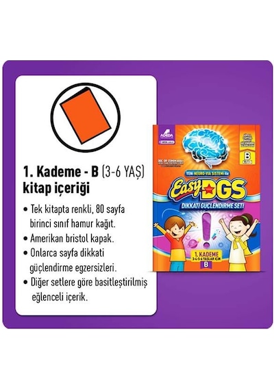 Adeda 3-6 Yaş Easy Dikkati Güçlendirme Kitabı B