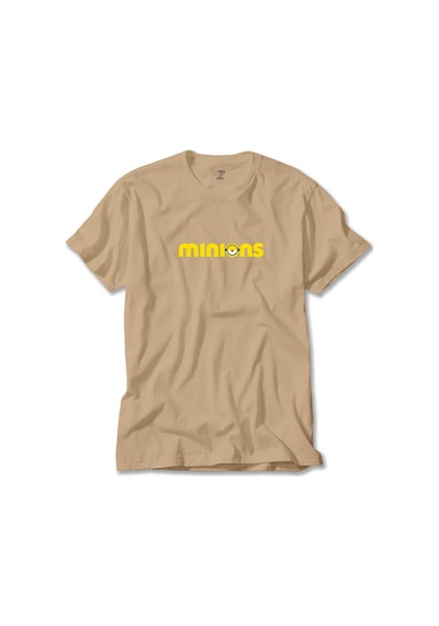 Minions Logo Krem Tişört Krem