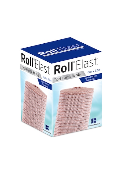 Roll Elast Elastik Bandaj 6 CM x 3.5 M Ten Rengi