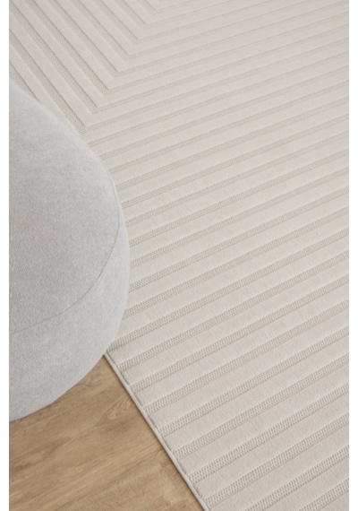 Kaşmir Halı İskandinav Rune White Salon Mutfak Halısı Yolluk Krem