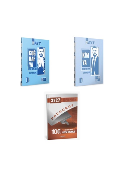 2027 Benim Hocam Ayt Coğrafya + Kimya Konu + Anla Kazan Paragraf Deneme 3'lü Set