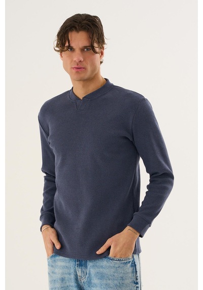 Alexandergardi Fitilli Uzun Kollu Sweatshirt İndigo