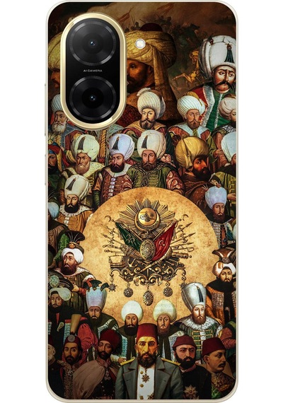 Redmi A5 Uyumlu Osmanlı Padişahları Baskılı Silikon Kılıf Renkli