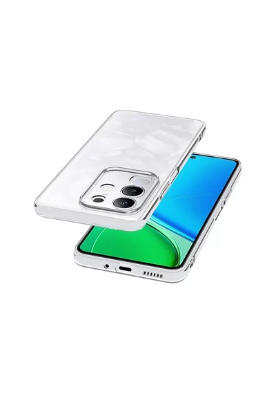 Vivo Y29 4g Kılıf Mkst Süper Silikon Kapak - Şeffaf Şeffaf