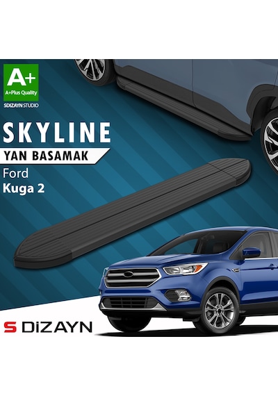S-dizayn Ford Kuga 2 Skyline Siyah Yan Basamak 183 Cm 2013-2019 A+ Kalite