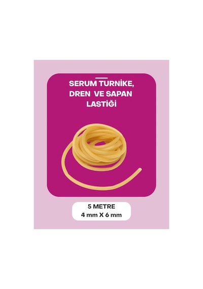 4x6 Mm Serum Turnike Lastiği Dren Sapan Av Lastiği Doğal Kauçuk 5 Metre