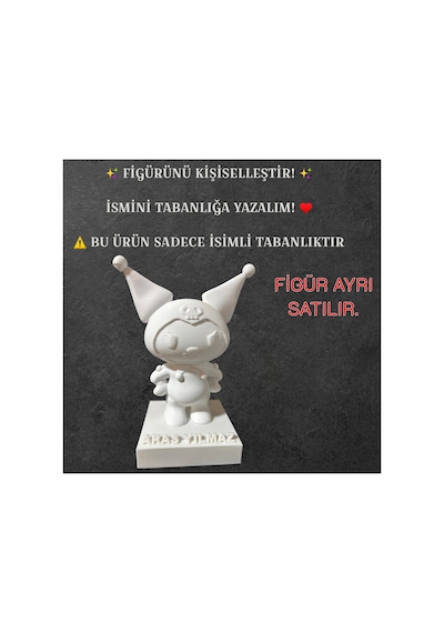 Kişiye Özel İsimli 3d Figür Tabanlığı Kişiselleştirilebilir İsme Özel Figür Standı