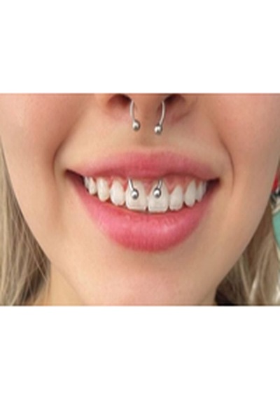 36 Adet Birden Karışık Desen Gümüş Renk Piercing Gümüş