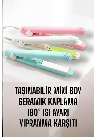 Hnrlıshp Seramik Kaplama Taşınabilir Mini Saç Düzleştirici Seyahat Dostu Tasarım