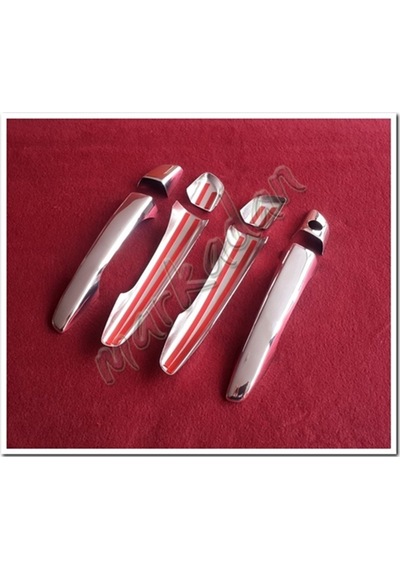 Db Chrome Peugeot 308 Hb Sensörsüz Kapı Kolu Nikelajı 2013-2021 4 Kapı 8 Parça P.çelik