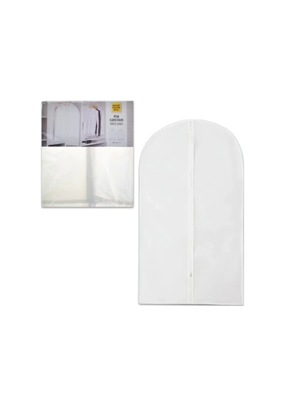 Abiye Elbise Kılıfı 60x100cm Siyah - Beyaz Su Geçirmez Dress Cover Plastik Beyaz Cn Diğer