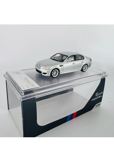 King Model Bmw M5 E60 Silver Gümüş 1/64 Pleksi