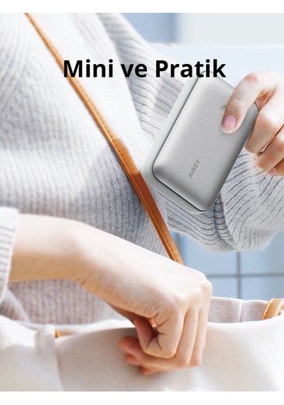 Aukey Pb-y57-wh 22.5w 20000 Mah Pd Ve Qc 3.0 Destekli Type-c Usb-a Powerbank - Beyaz