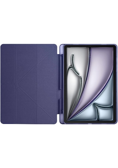 Apple Uyumlu iPad, Air 13" M3 2025 / M2 2024 Kılıf Kalem Şarj Bölmeli Stadlı Uyku Modlu Silikon Akıllı Case