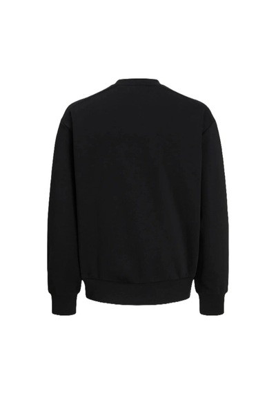 Jack & Jones Jack&jones 12300444 Jcoclub Badge Sweat Crew Neck Black Erkek Sweatshirt Siyah