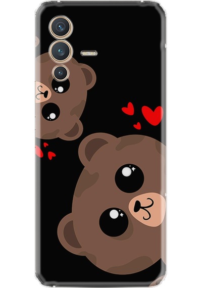 Vivo V23 Kılıf Silikon Desen Özel Seri Love Animals 1780